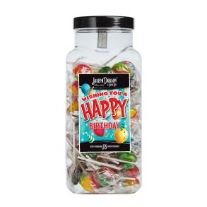 Happy Birthday 70 Assorted Wrapped Lollies Per Large Jar