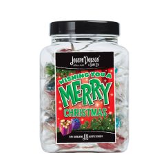 Christmas Assorted Wrapped Lollies 40 Per Medium Jar