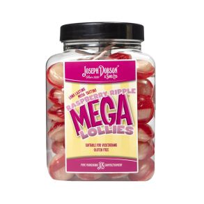 Raspberry Ripple 50 Lollies Per Jar
