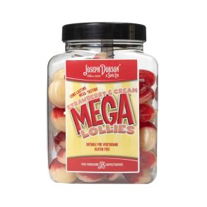 Strawberry & Cream 50 Lollies Per Jar