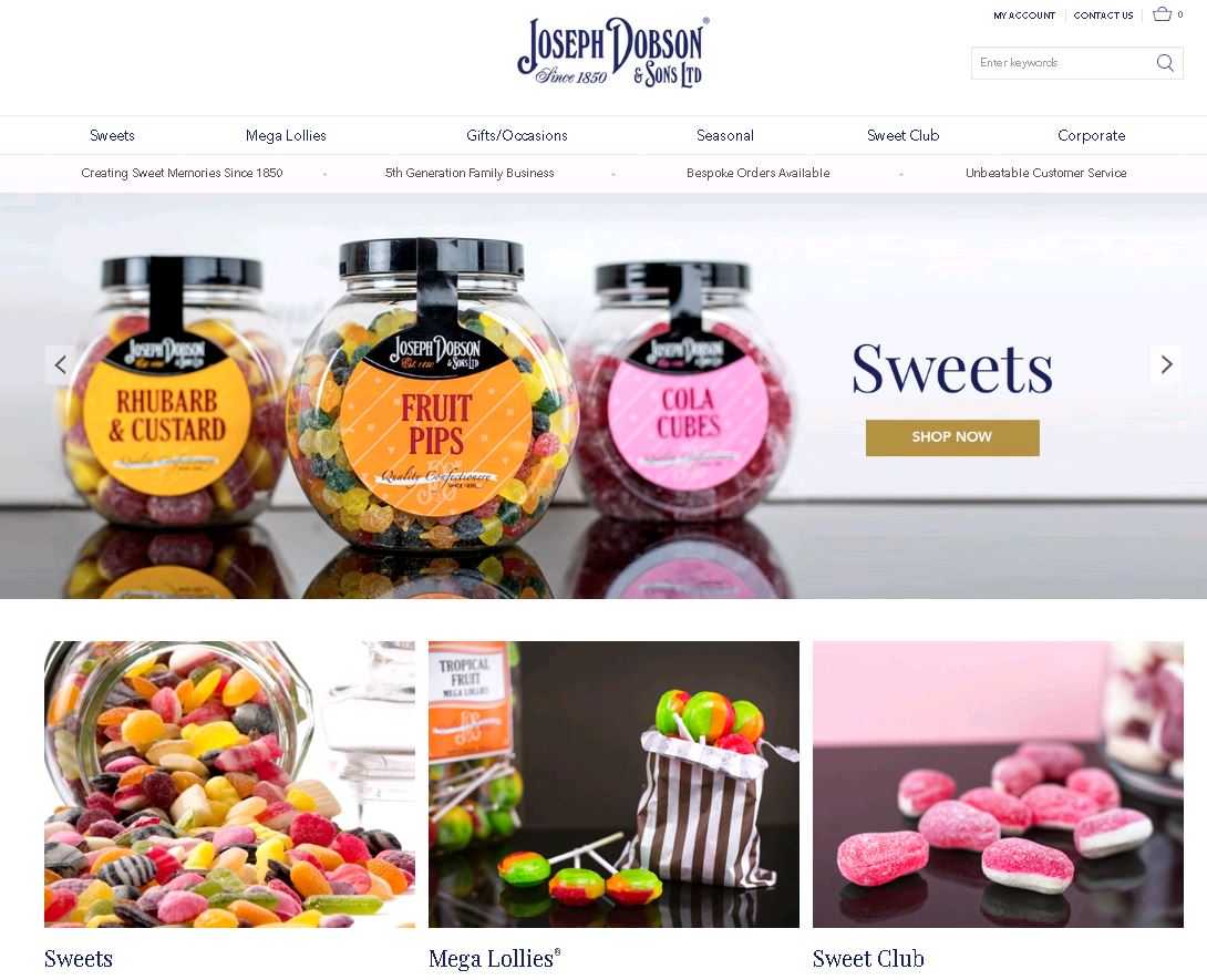 Dobson's Launch a new website shop